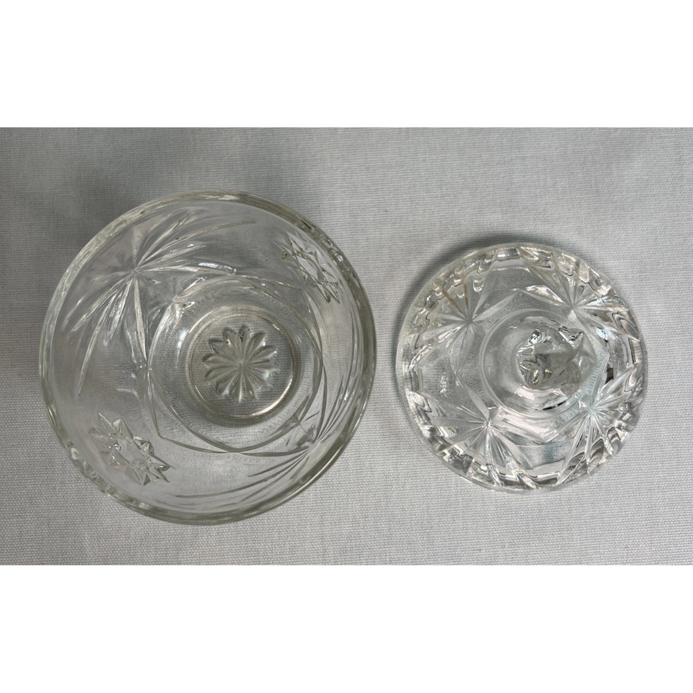 Anchor Hocking Prescut Clear Star of David Covered Sugar Bowl and Creamer Set - Picture 12 of 14